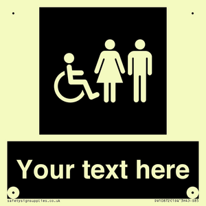 Custom information: black panel disabled female and male